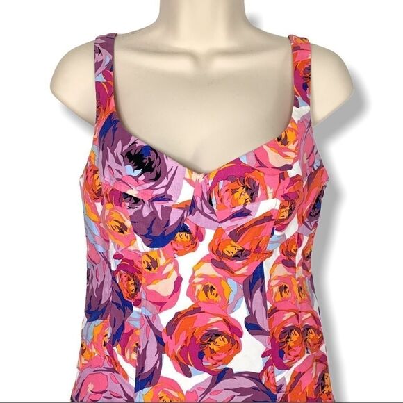 Nanette Lepore Candy Girl Floral Mini Dress Rose - Picture 3 of 8